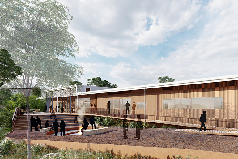 external fire pit area