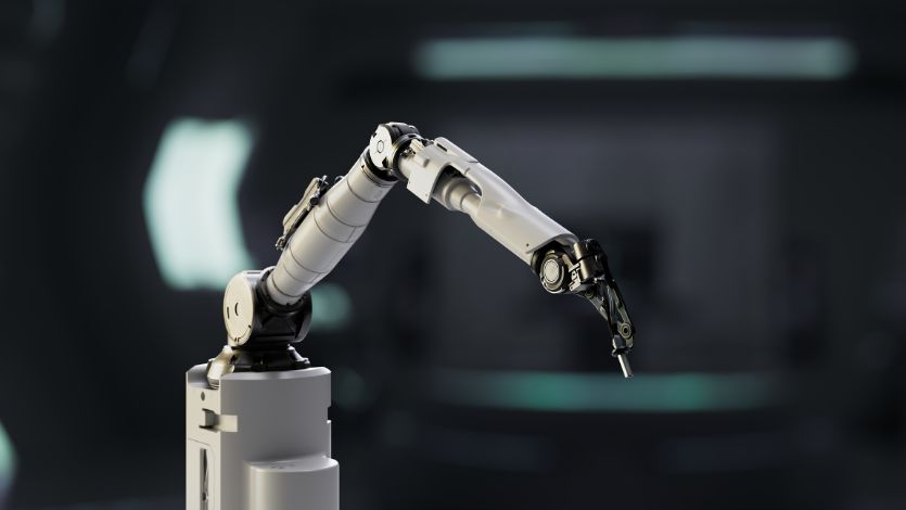 Picture of a robotic machine arm