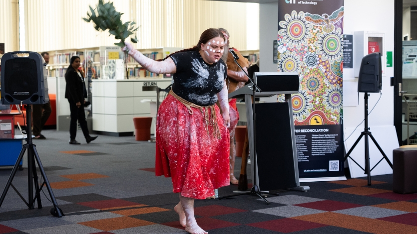 Dancer performing at National Reconciliation Week event